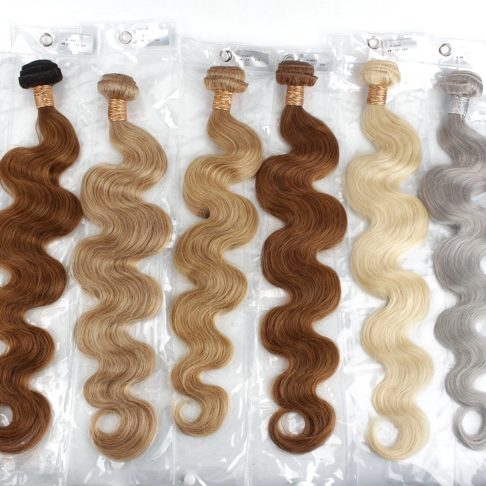 24inch Pre Colored Human Hair Bundles Body Wave Hair